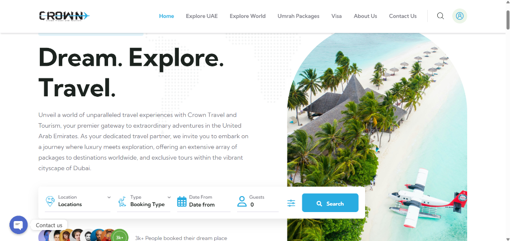 Crown Travel & Tourism Web Portal