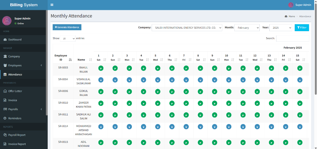 Payroll System for Manpower